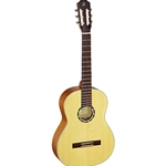Ortega Family Series R121SN Full Size Slim Neck Classical Guitar Satin Natural w/Gig Bag
