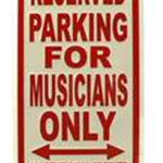 Musicians Parking Sign