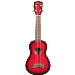 Kala MKSDRDBURST Makala Soprano Dolphin Ukulele - Red Burst