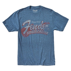 9101290487 Fender Since 1954 Strat T-Shirt, Blue, M