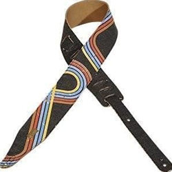 Levys M17DH002 Levy's Denim/Hemp/Suede Stripes Guitar Strap 002